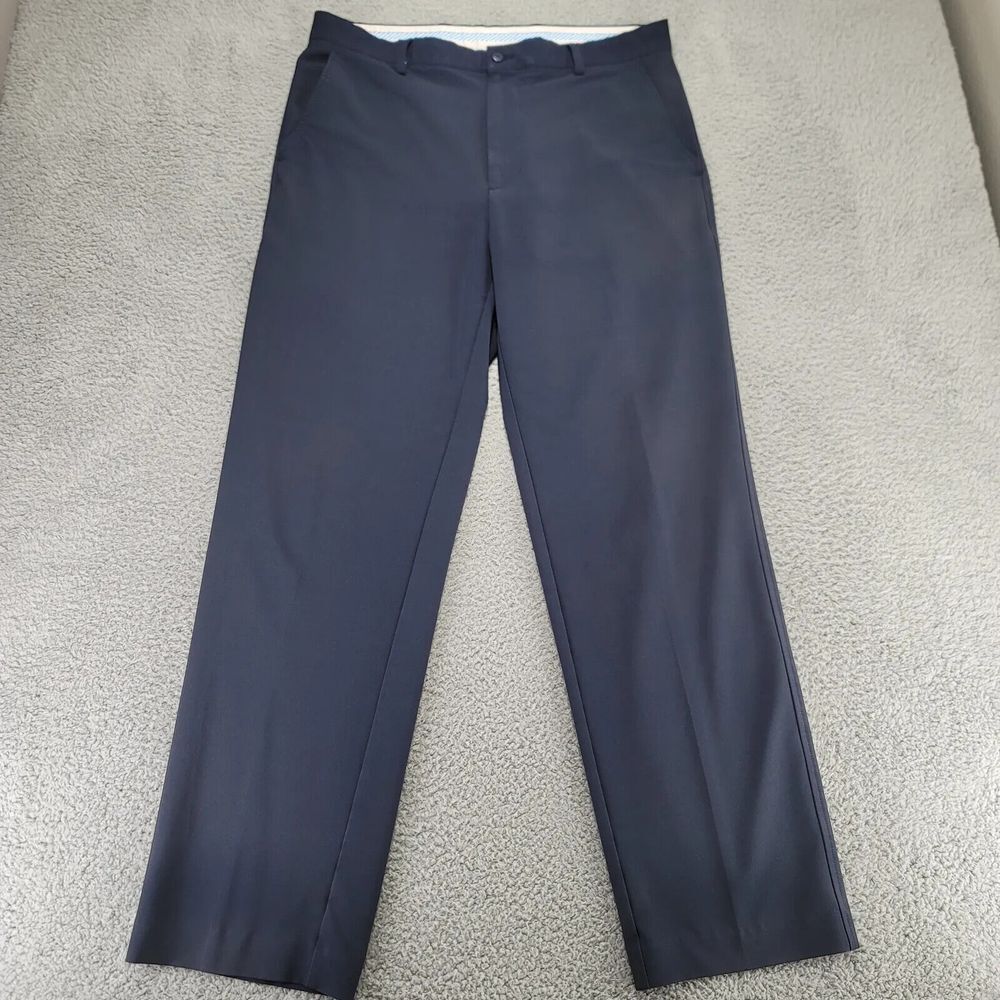 FJ FootJoy Pants Mens 36x32 Blue‎ Outdoors Performance Golf Chino Wicking Flat